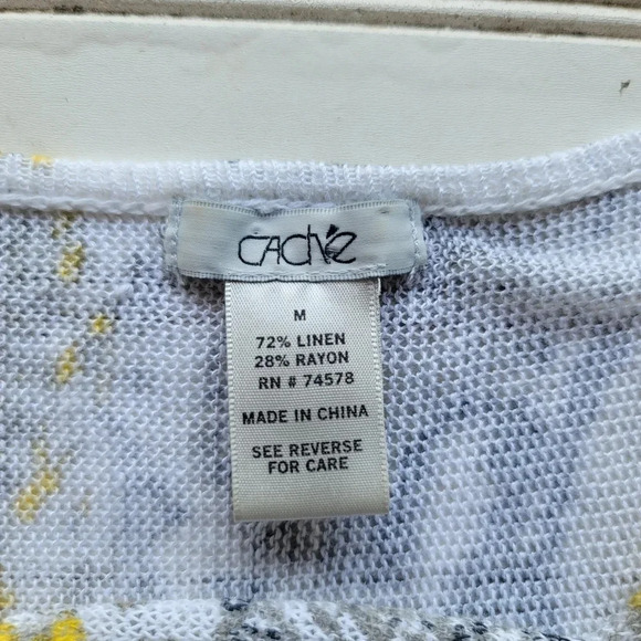 Cache Snake Animal Print Mini Bodycon Kinomo Dress Linen Blend Yellow Gray Sz M - Picture 7 of 13